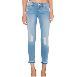 Mother Undone Hem Looker Crop Cliffhanger